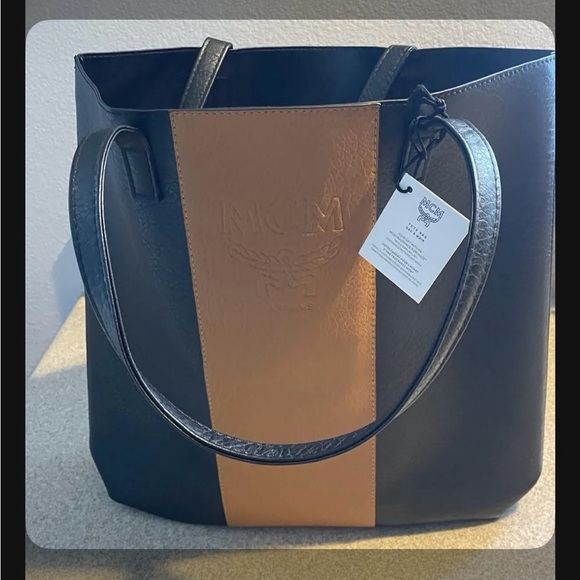 MCM Handbags - MCM Black and Brown Tote Bag GWP